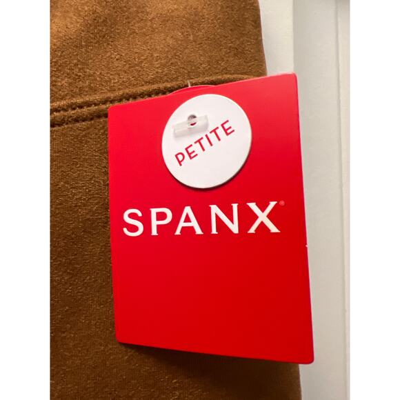 NWT Spanx Women’s Soft Stretch Faux Suede Pull On Leggings Size XS Brown Comfort - Picture 5 of 8